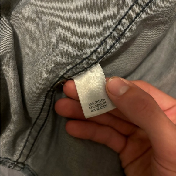 Men’s Large Solaris Longsleeve Jean Jacket NWOT 100% Cotton Blue Double Pockets - Picture 11 of 16